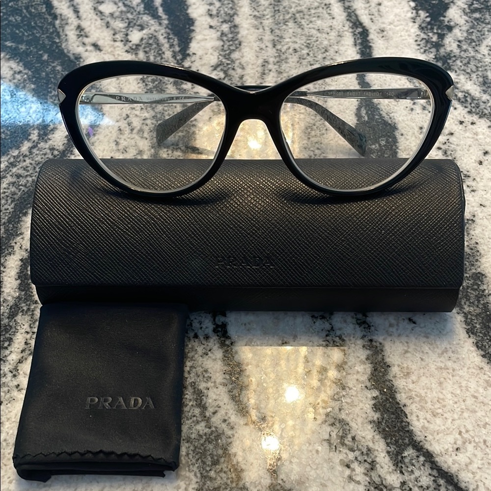 PRADA Authentic Black Women’s Eyeglasses Frame with case